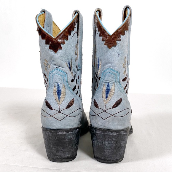 Old Gringo Amitola Floral Embroidered Western Boots Blue - Picture 6 of 8